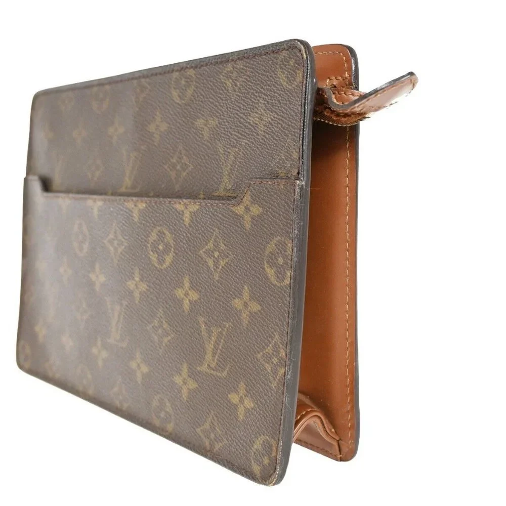 LOUIS VUITTON Pochette Homme Clutch Hand Bag Monogram Leather BN M51795 02HB680